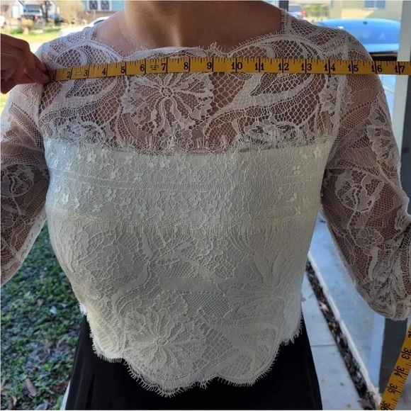 Tadashi Shoji Lace Top Gown - Picture 3 of 4